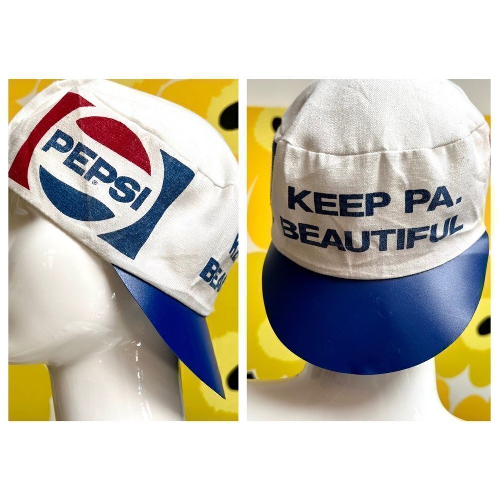 Vintage 80s 90s Keep Pennsylvania Beautiful Pepsi Painters Cap Hat